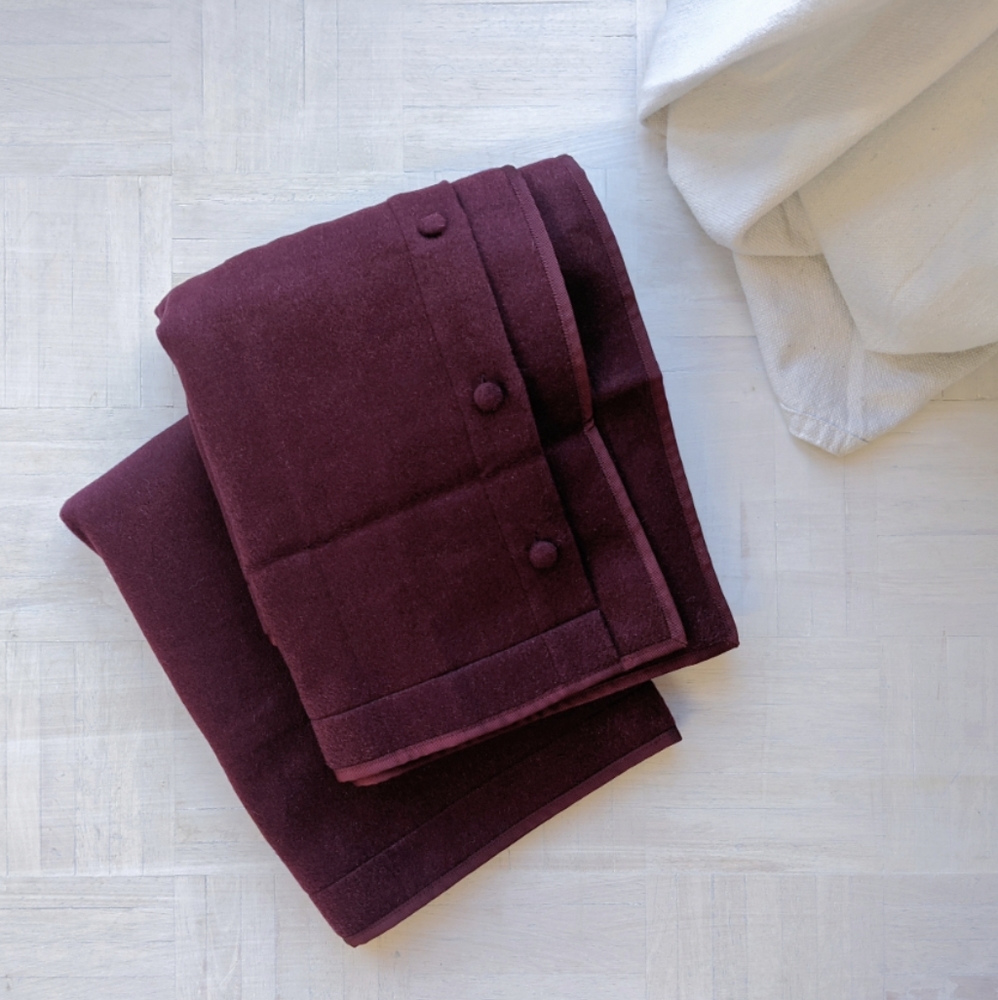 Ralph Lauren king set wool 'Poets Society'  burgundy/ wine pillow shams